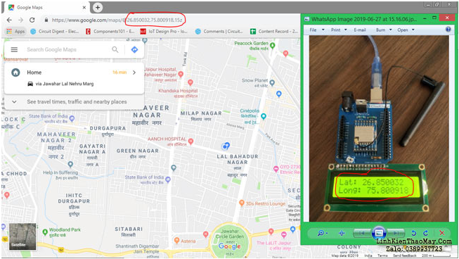 Arduino LoRa GPS Tracker Hoạt động thực tế