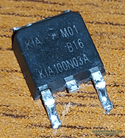 Transistor MOSFET KIA100N03A.  Vẻ bề ngoài.